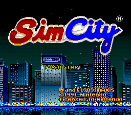 SimCity (Japan) Title Screen
